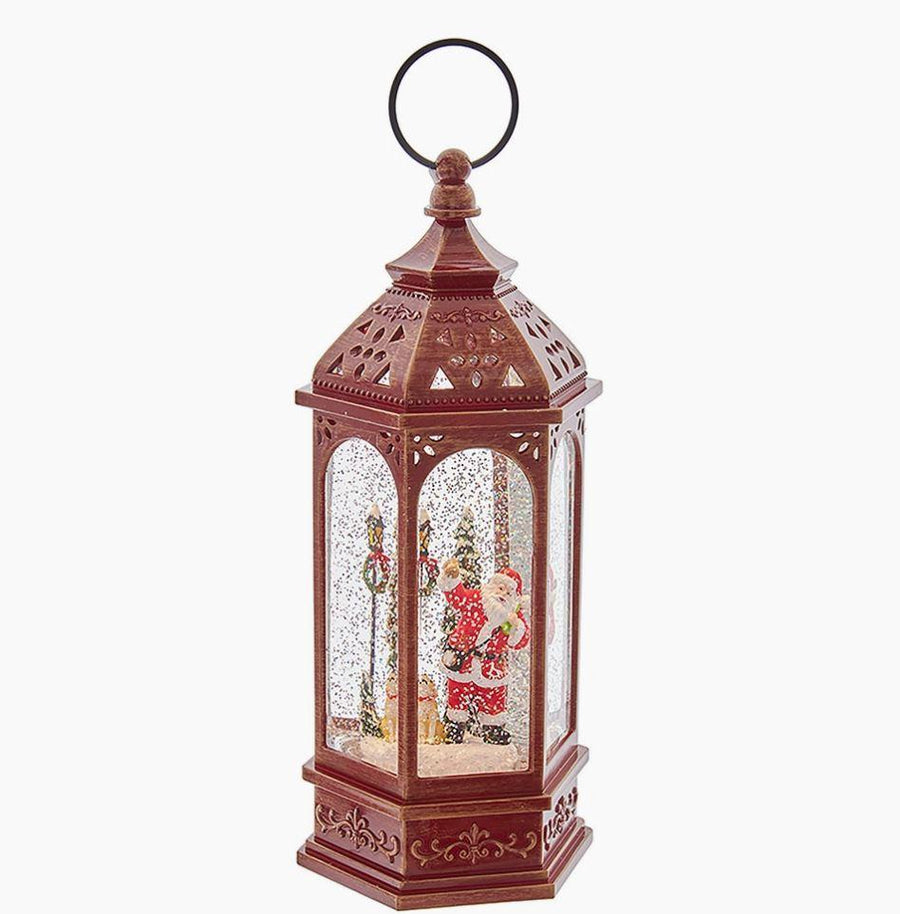 Kurt S. Adler Musical Christmas Water Globe | Santa Lantern
