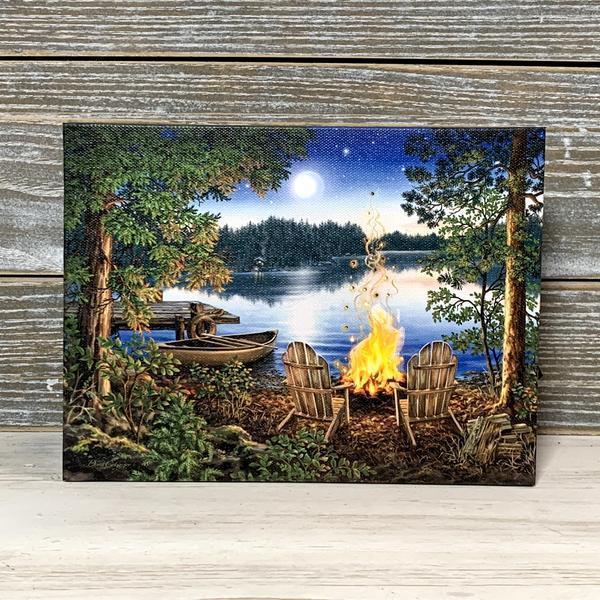 Lakeside - Lighted Tabletop Canvas