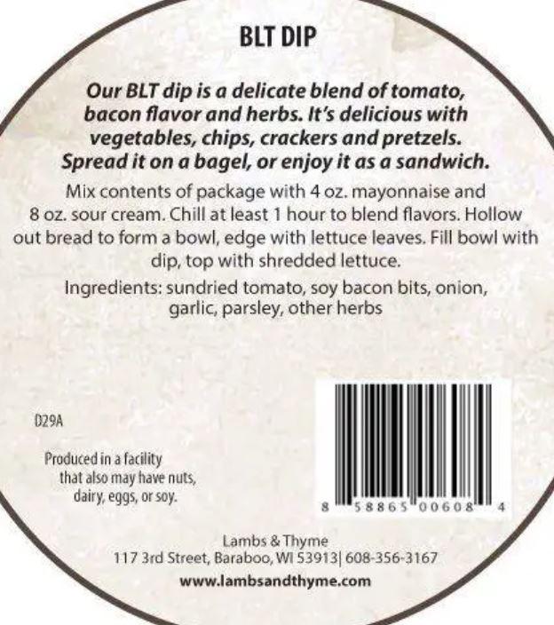 Lambs & Thyme Gourmet BLT Dip Mix