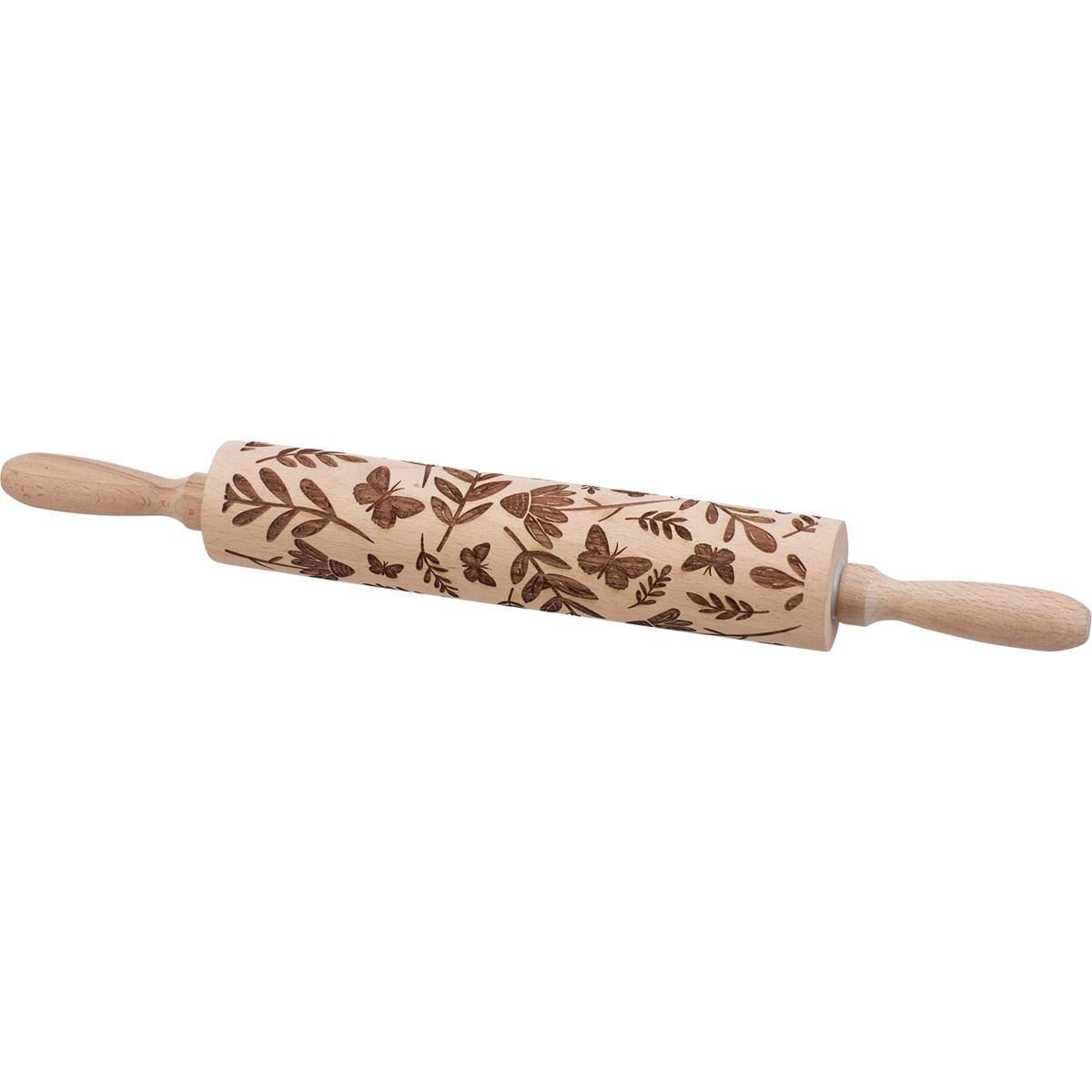 Large Embossing Rolling Pin | Butterfly