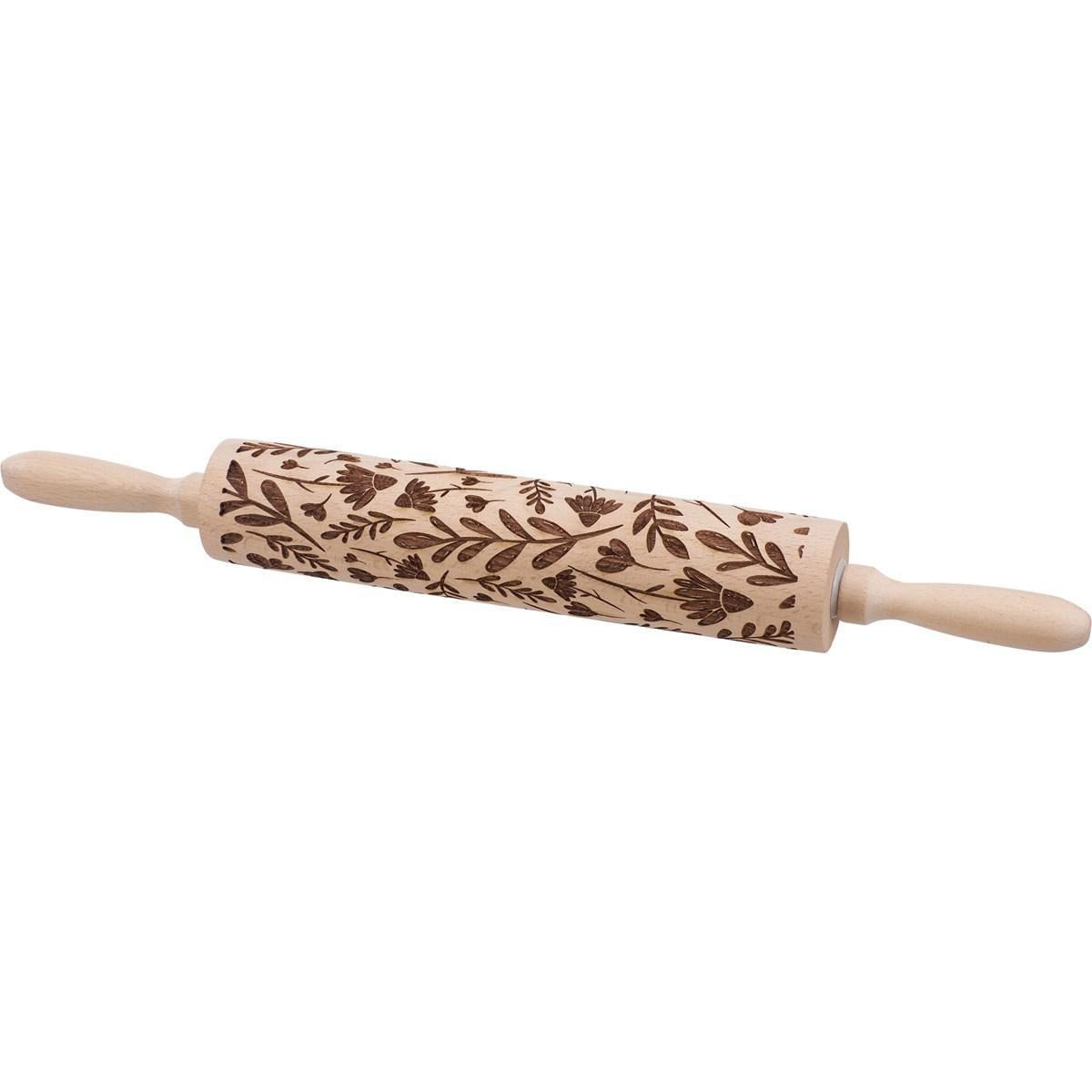 Large Embossing Rolling Pin | Floral