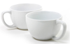 Large White Porcelain Bowl Latte Mug 16oz