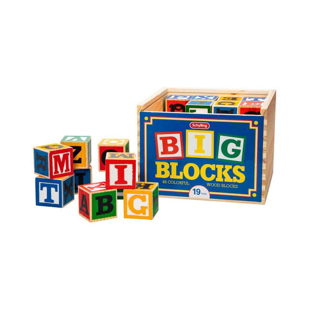 Large Wooden ABC Alphabet Blocks