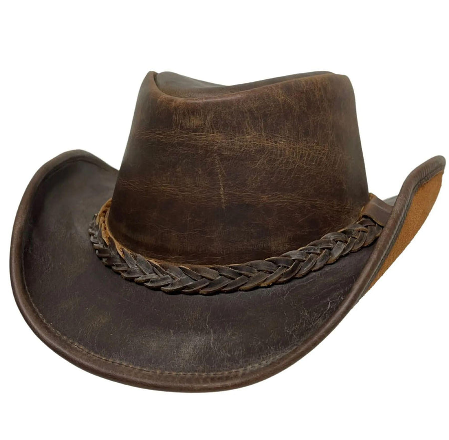 Leather Outback Hat | Back Woods Brown