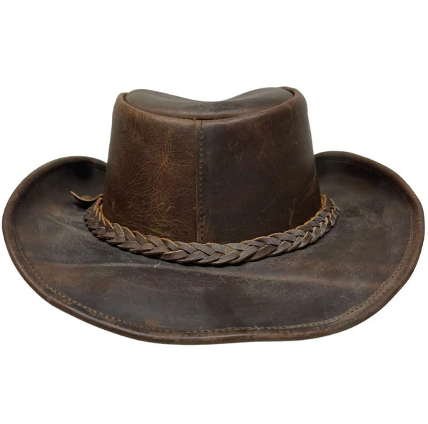 Leather Outback Hat | Back Woods Brown