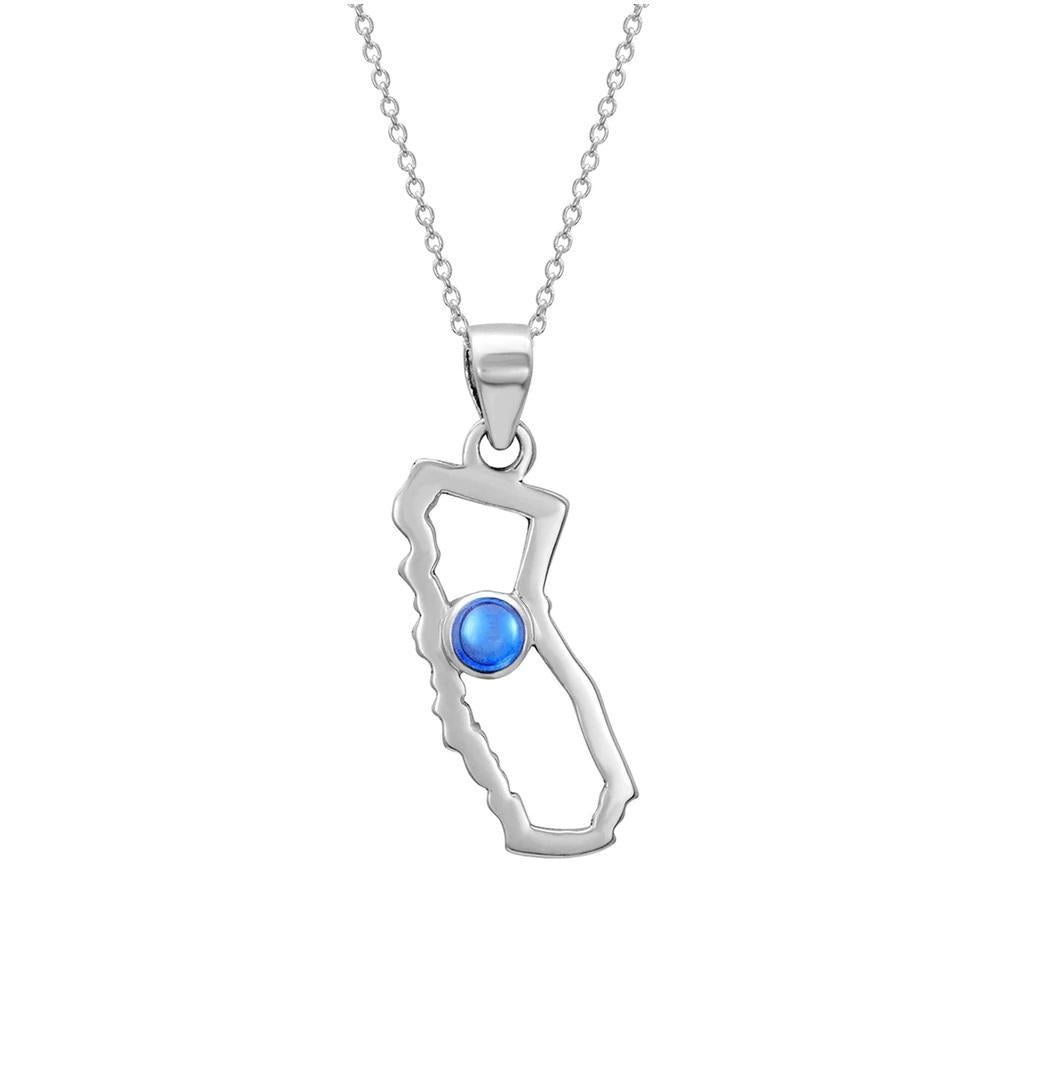 Leightworks Crystal California Pendant Polished Blue