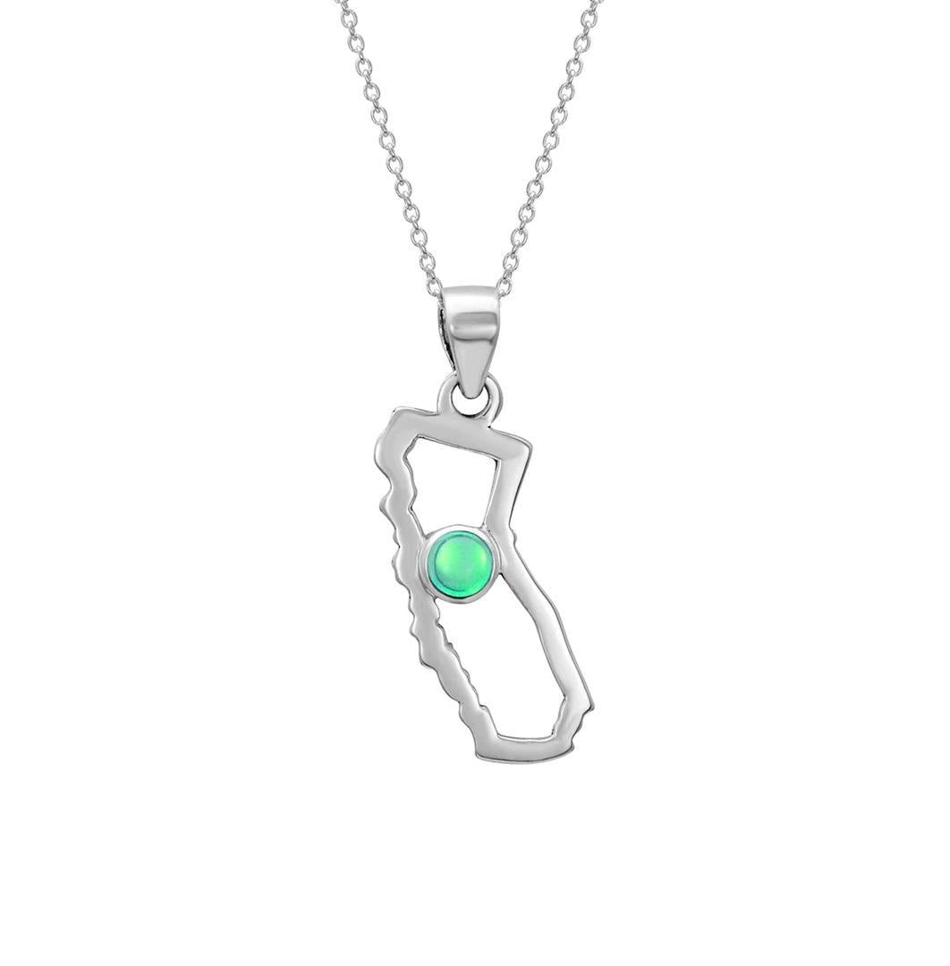 Leightworks Crystal California Pendant Polished Green