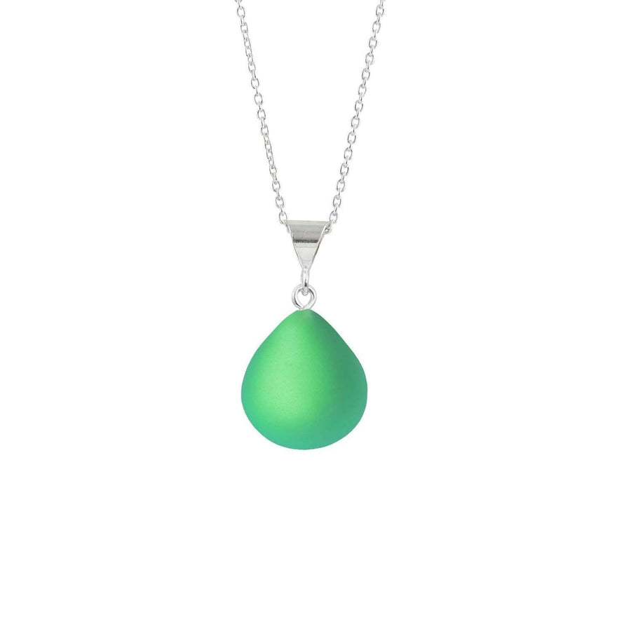 Leightworks Crystal Small Drop Pendant Frosted Green