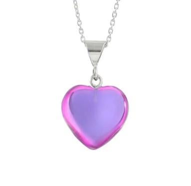 Leightworks Crystal Small Heart Pendant Polished Pink