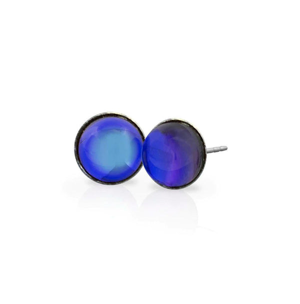 Leightworks Crystal Stud Earrings 5mm Polished Violet