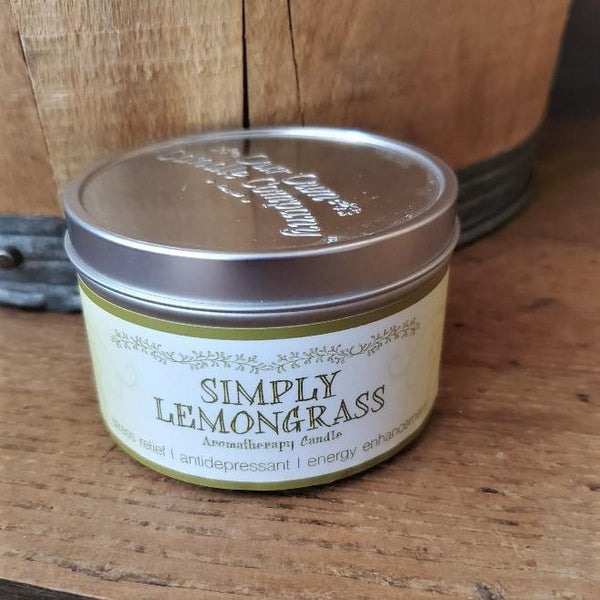 Aromatherapy Tin Soy Candles Lemongrass