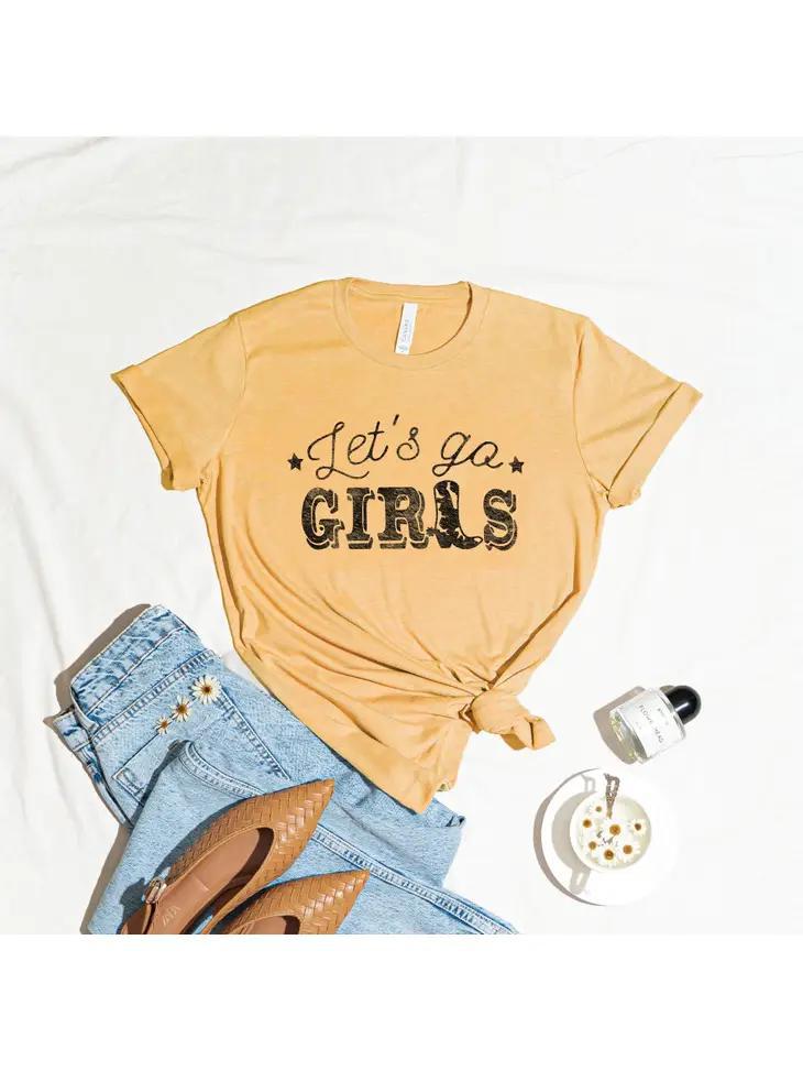 Let's Go Girls Tee Shirt | Mustard Heather