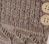 Women's Arm Warmer with Lace and Button Accents Light Brown