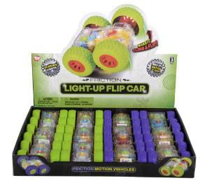 Light Up Friction Flip Car