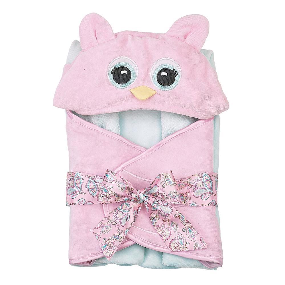 Lil' Hoots Pink Owl Baby Towel