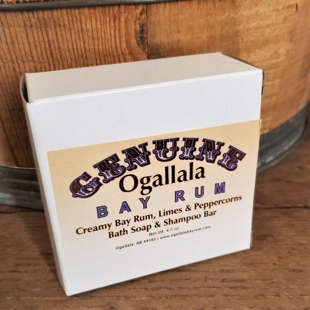 Bay Rum Soap & Shampoo Bar Genuine Ogallala Limes, Peppercorns & Bay Rum