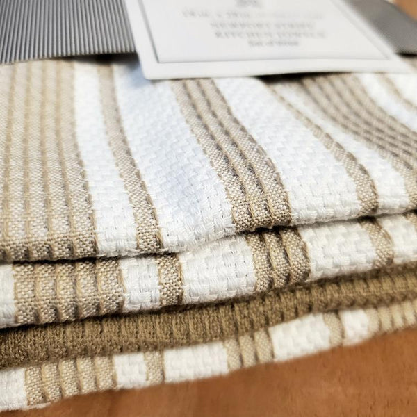 Newport Stripe Kitchen Towels (3 Pack) Linen