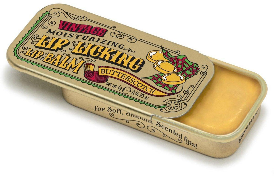 Lip Licking Butterscotch Lip Balm Vintage Slider Tin