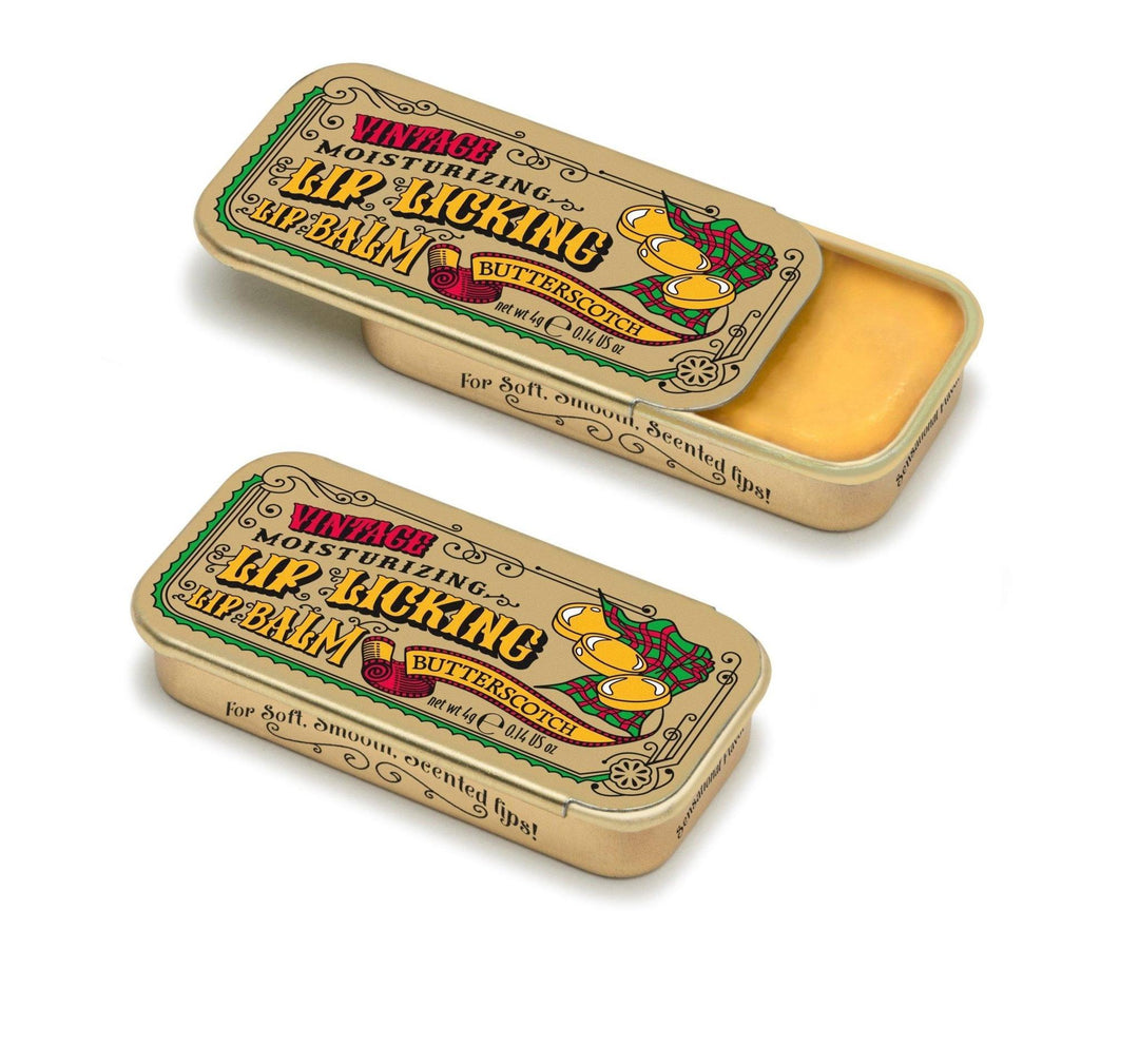 Lip Licking Butterscotch Lip Balm Vintage Slider Tin