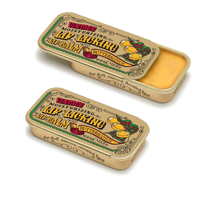 Lip Licking Butterscotch Lip Balm Vintage Slider Tin