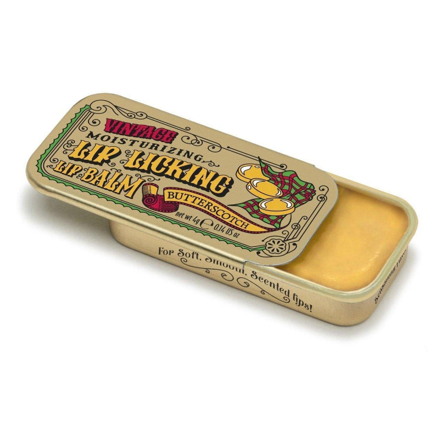 Lip Licking Lip Balm Vintage Slider Tin | Butterscotch