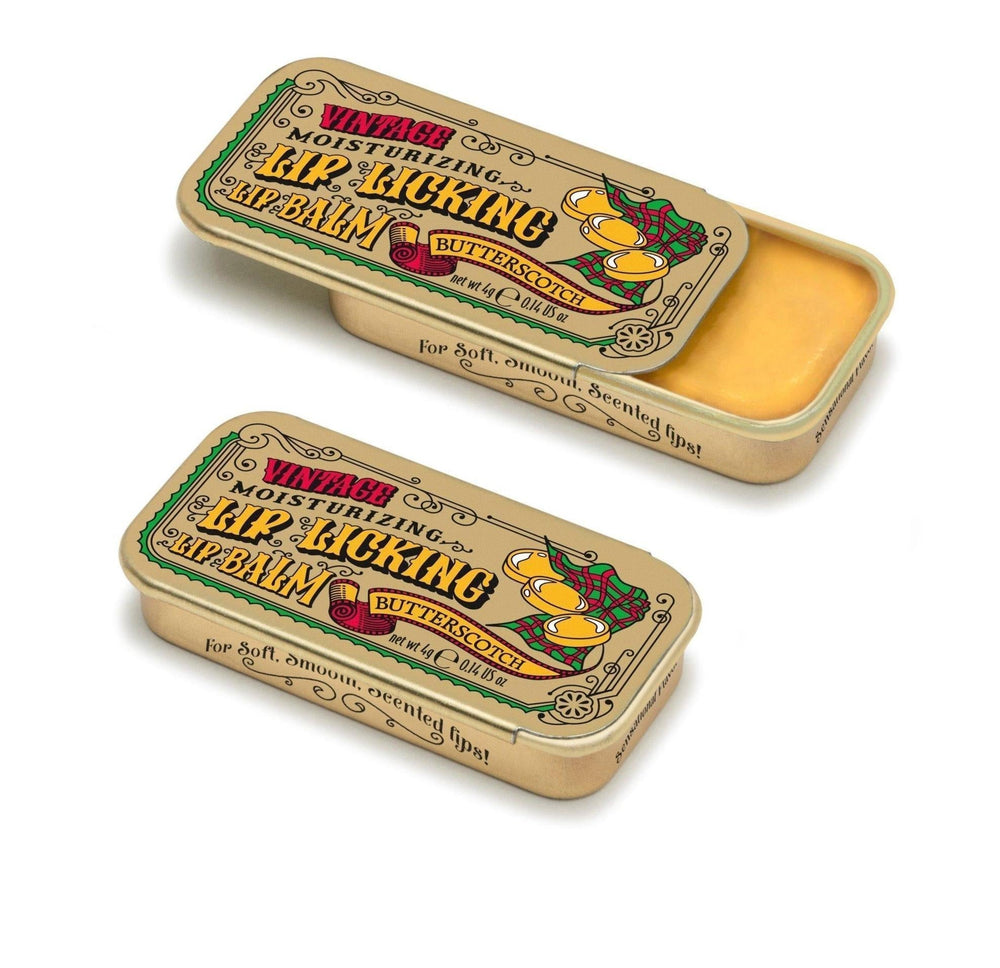 Lip Licking Lip Balm Vintage Slider Tin | Butterscotch