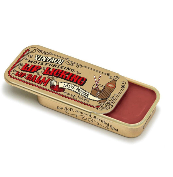 Lip Licking Lip Balm Vintage Slider Tin | Miss Pepper