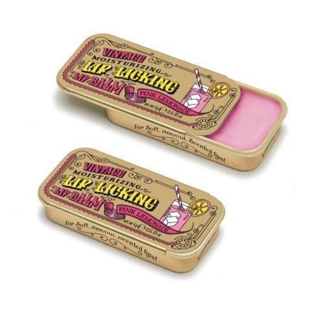 Lip Licking Lip Balm Vintage Slider Tin | Pink Lemonade