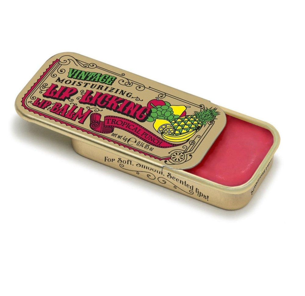 Lip Licking Lip Balm Vintage Slider Tin | Tropical Punch