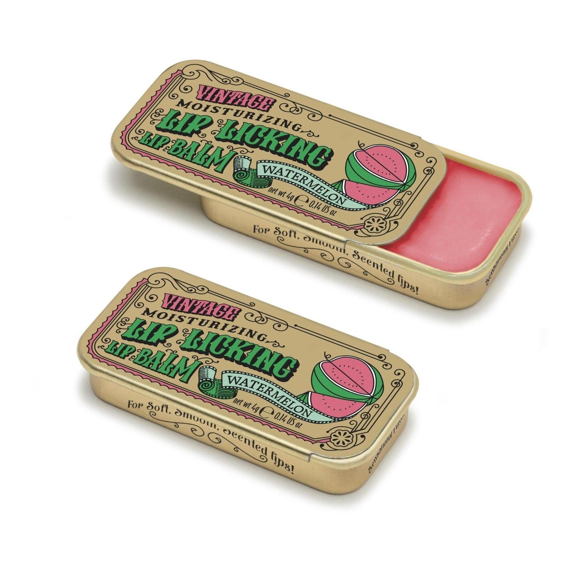 Lip Licking Lip Balm Vintage Slider Tin | Watermelon