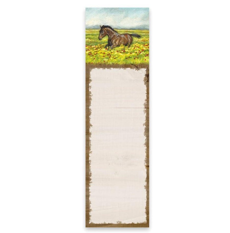 List Notepad | Horse in Field