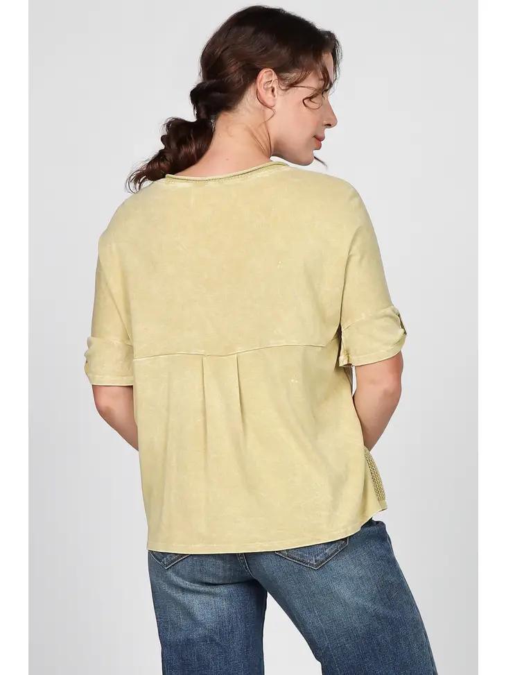 M. Rena | Knit Top with Roll Tab