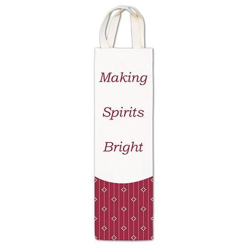Making Spirits Bright Holiday Wine Gift Caddy Tote