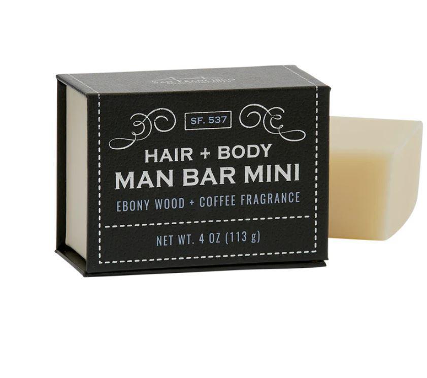 Man Bar Hair and Body | Ebony Wood & Coffee