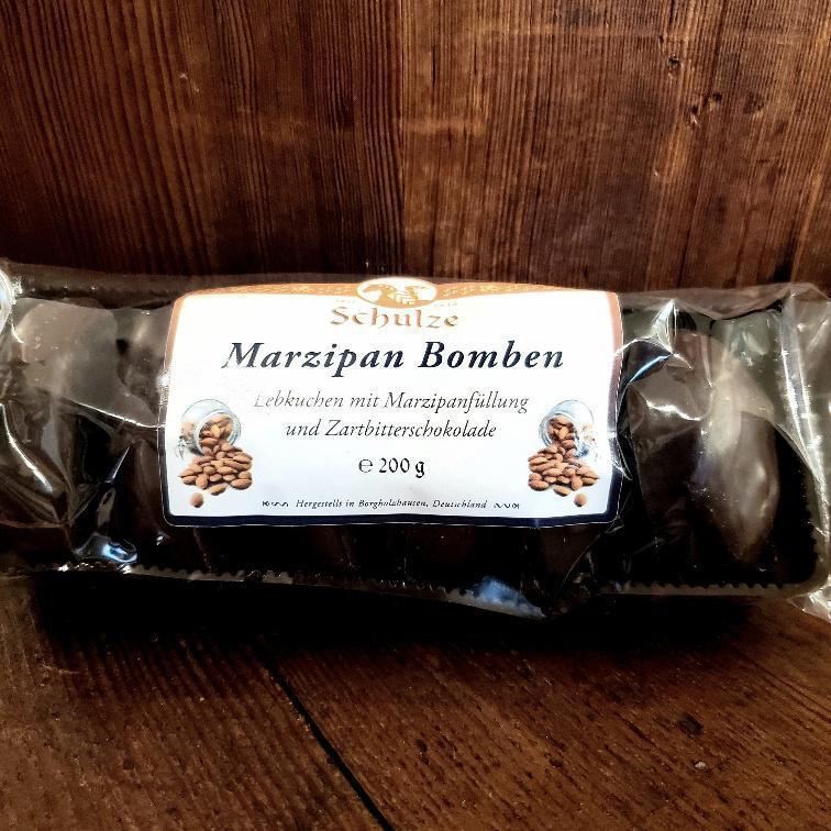 Marzipan Bomben Lebkuchen Gingerbread Cookies with Marzipan Chocolate Covered