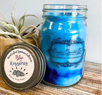Mason Jar Soy Candle | Blue Razzberry