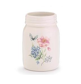 Mason Jar Vase Watercolor Floral