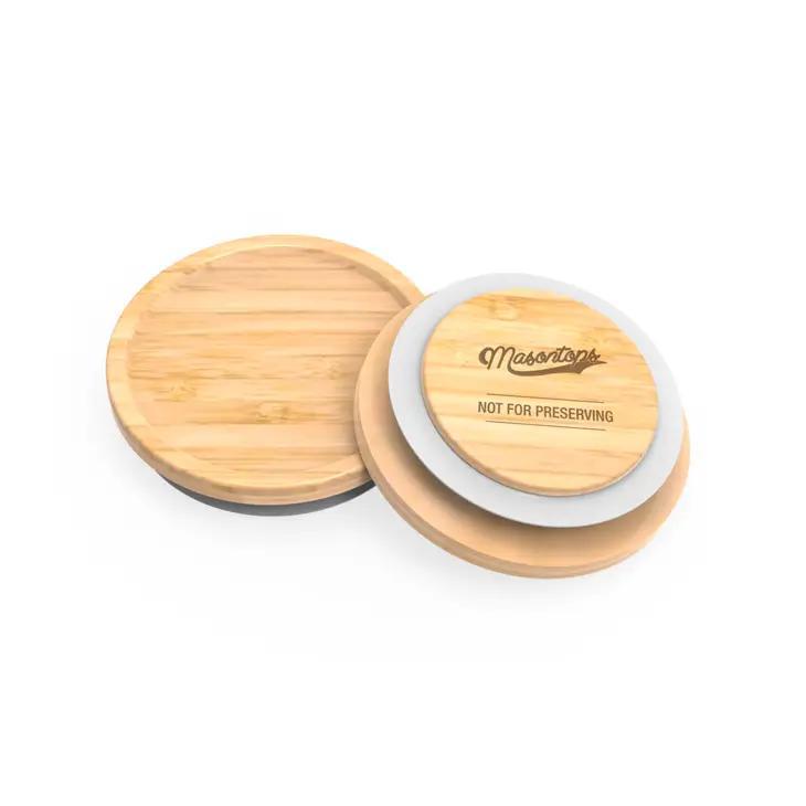 Masontops Timber Bamboo Storage Lids | Wide Mouth