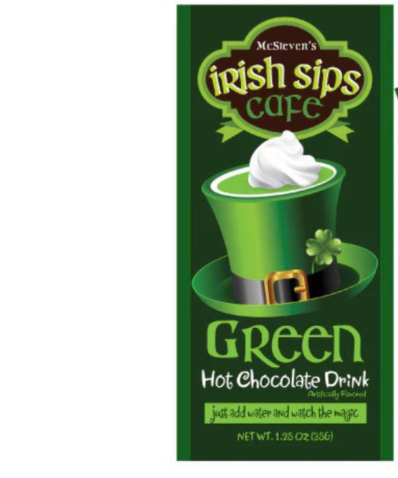 McSteven's Irish Sips Colorful Green Hot Chocolate
