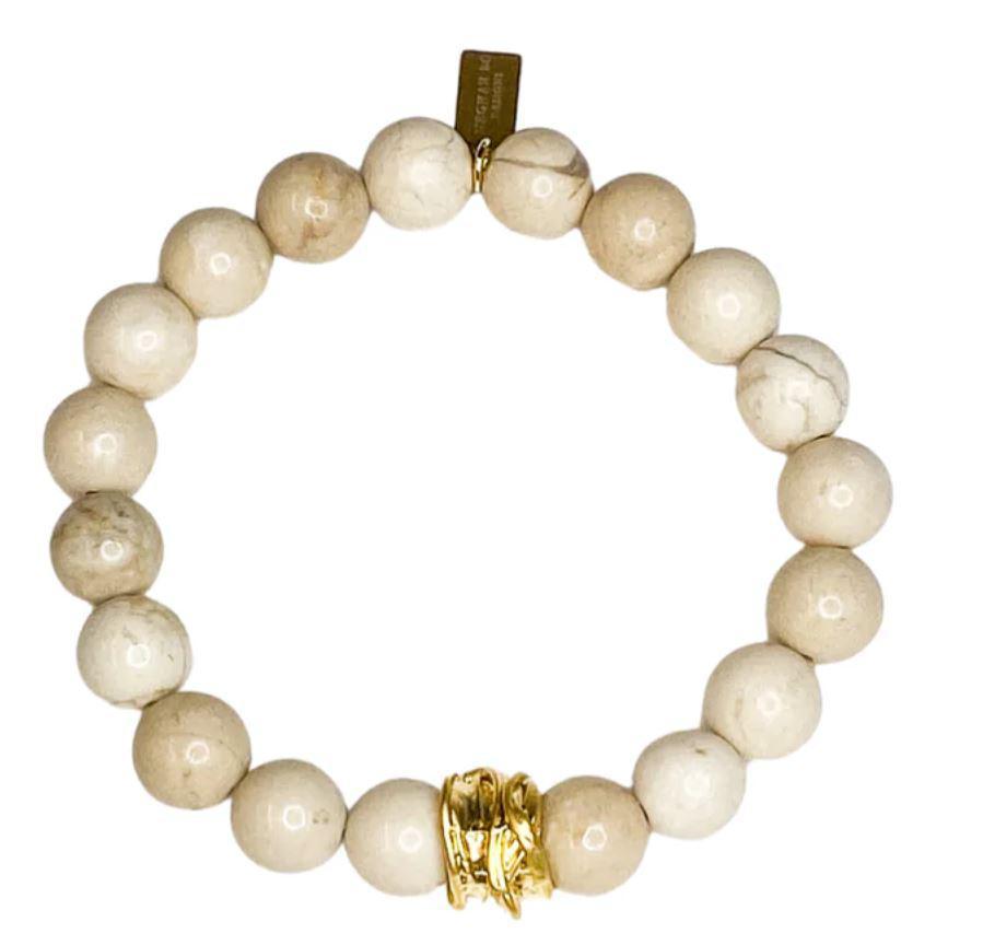 Meghan Bo Designs | Beaded Ivory Wood Bracelet