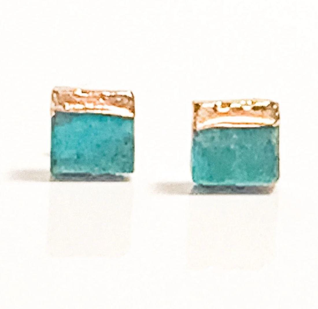 Meghan Bo Designs | Gold Dipped Turquoise Studs