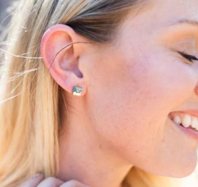 Meghan Bo Designs | Gold Dipped Turquoise Studs