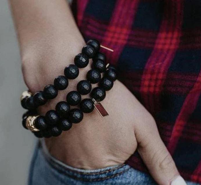 Meghan Bo Designs |Matte Black Bracelet