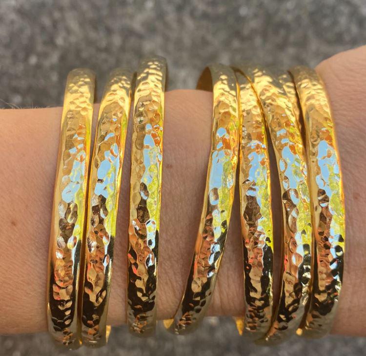 Meghan Bo Designs | Wide Hammered Bangle