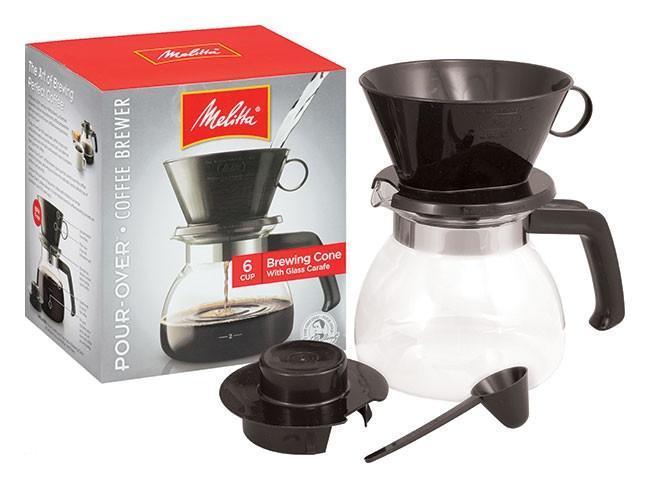 Melitta 6 Cup Glass Pour Over Coffee Brewer