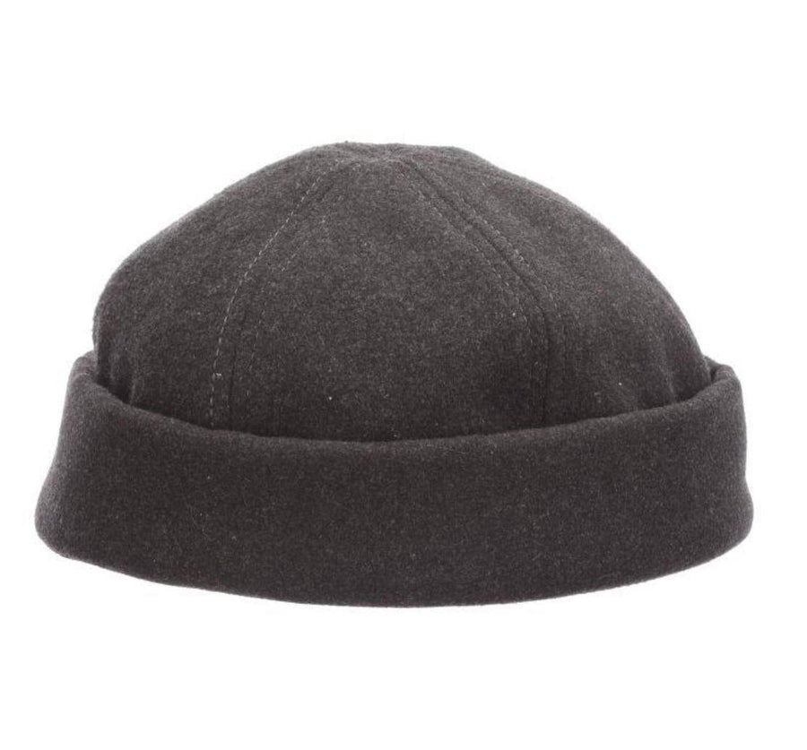 Melton Wool Watchcap Beanie | Charcoal