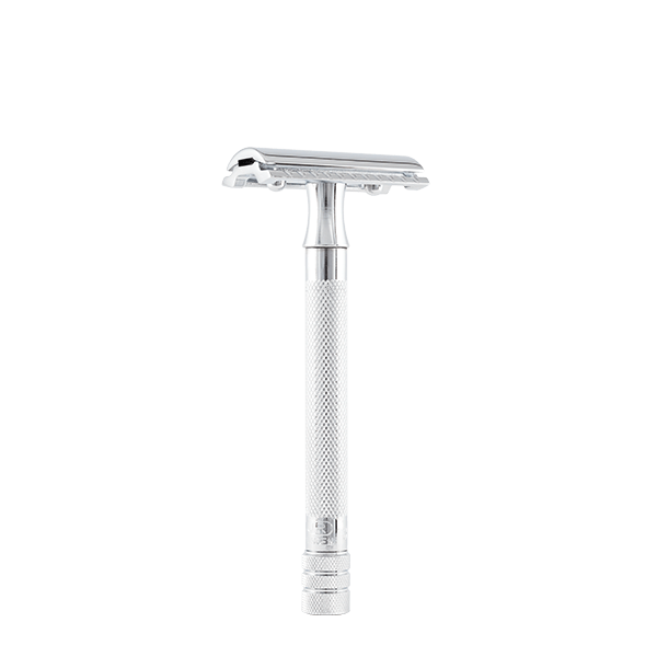 Merkur 23C Double Edge Safety Razor, Straight Cut, Extra Long Handle, Chrome