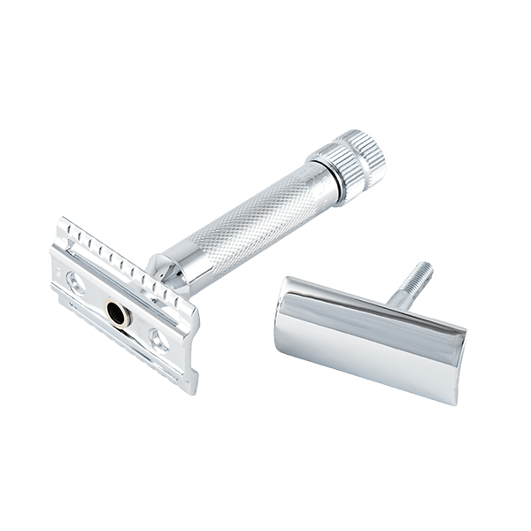 Merkur 34C Double Edge Safety Razor, Straight Cut, Extra Thick Handle, Chrome