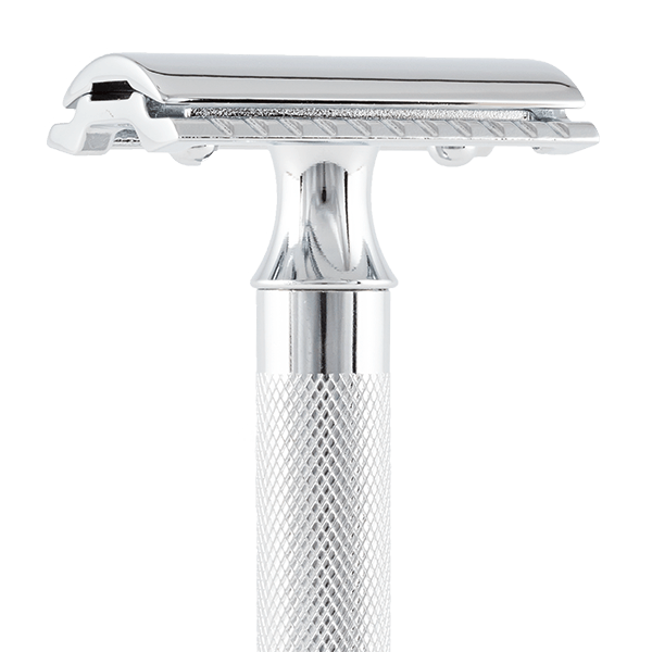 Merkur 34C Double Edge Safety Razor, Straight Cut, Extra Thick Handle, Chrome