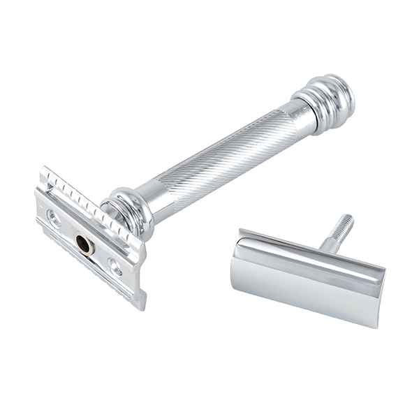 Merkur 38C Double Edge Safety Razor, Straight Cut, Weighted Handle, Chrome